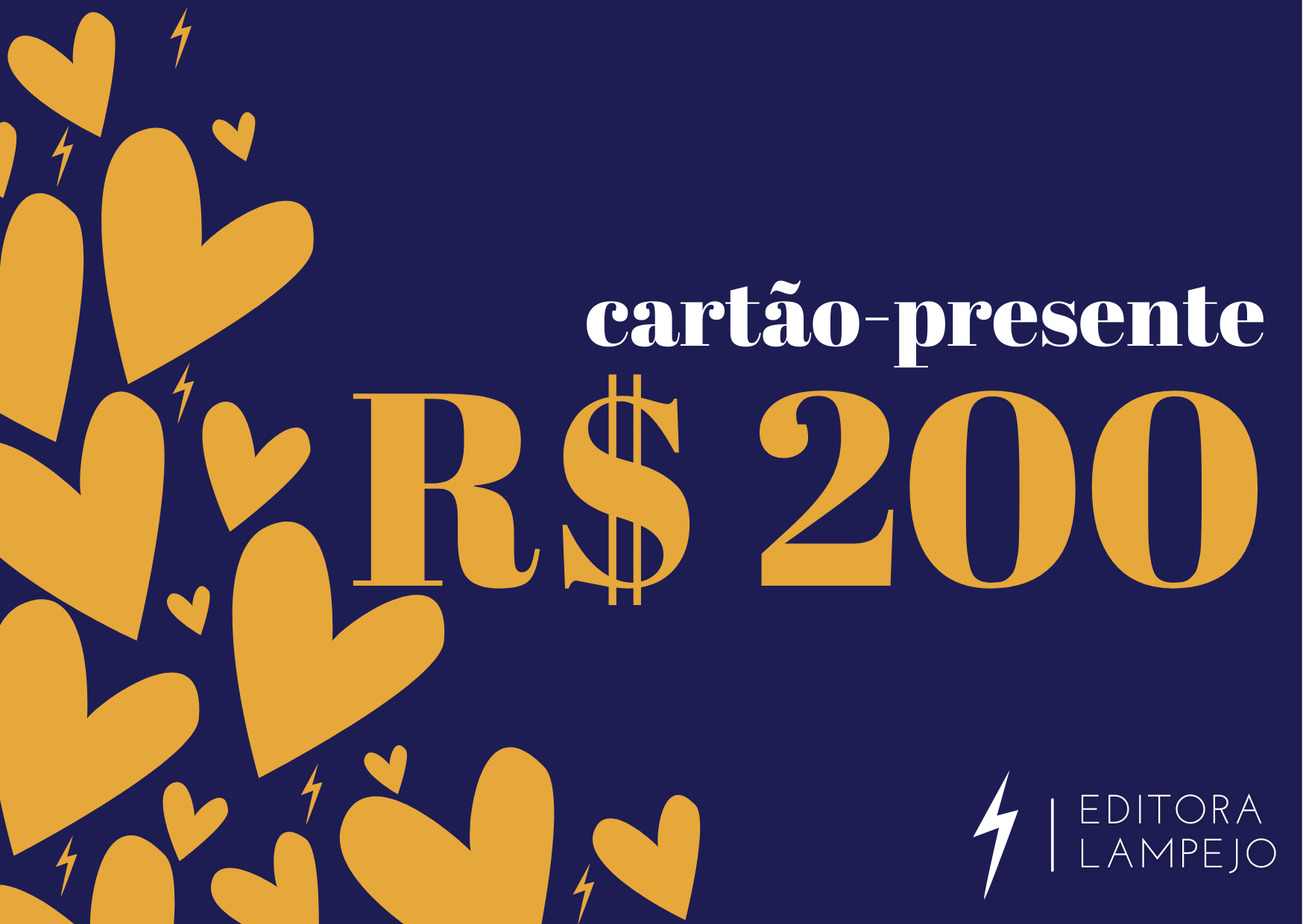 Cartão-presente - Editora Lampejo - R$ 200